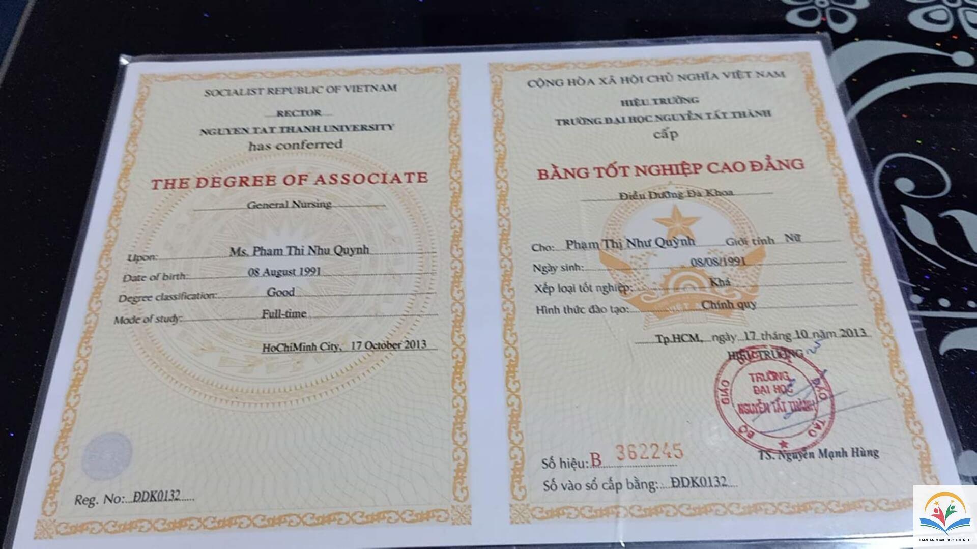 Làm Bằng Cao Đẳng giá rẻ