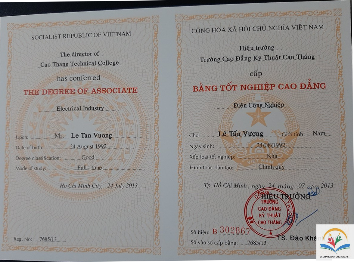 Làm Bằng Cao Đẳng giá rẻ