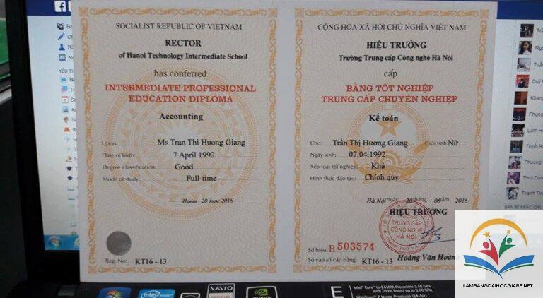 Làm bằng trung cấp chuyên nghiệp 1